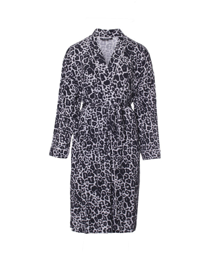 Bamboo Robe - Leopard Print - Intimate Whispers