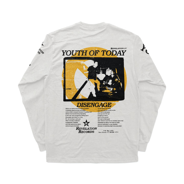 youth of today Disengage - White Long Sleeve back