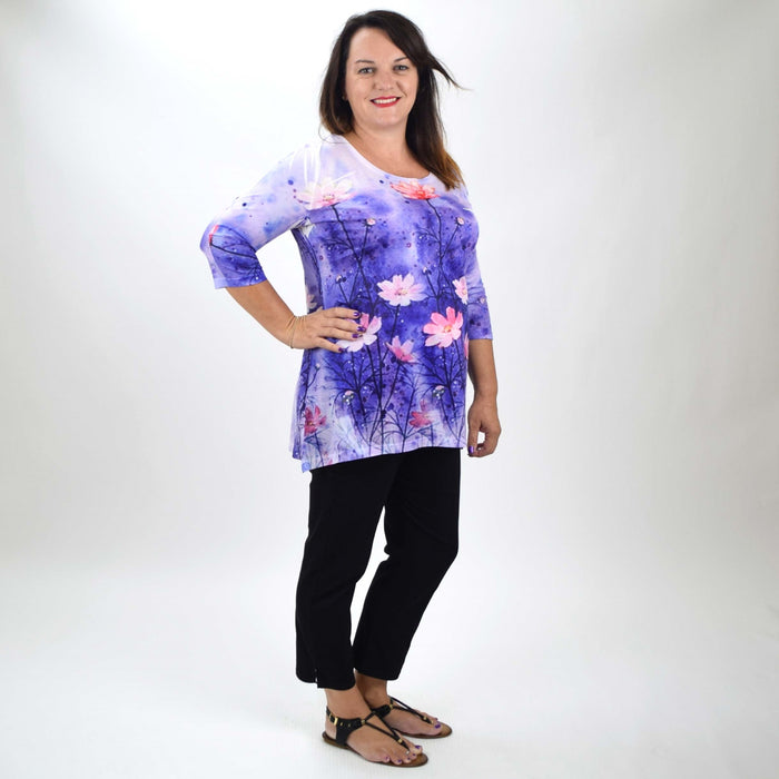 Fanny Lam Flowers in May Tunic featuring floral print, lightweight fabric, and relaxed fit, ideal for casual spring wear