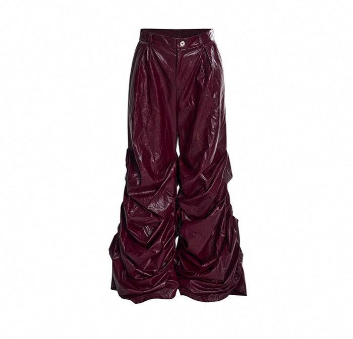 Ruched Leather Pant by CRUX