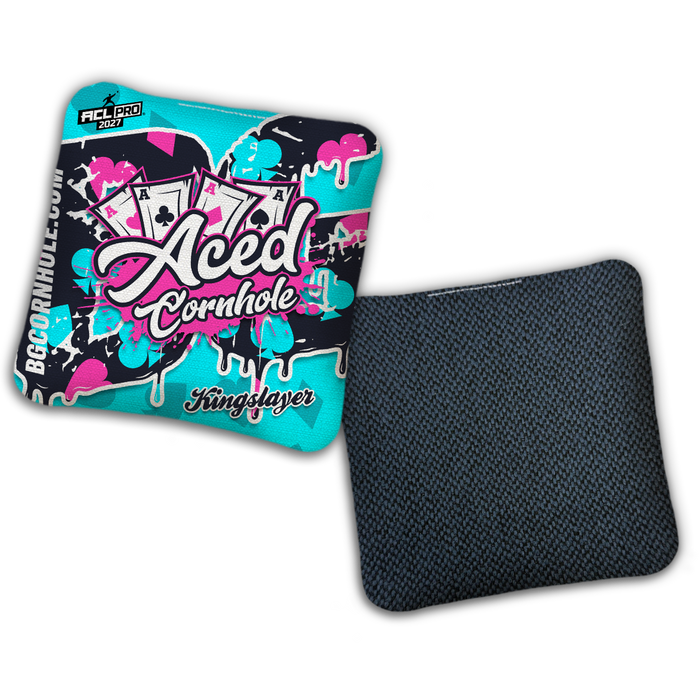 2027 BG Multiple Bag Models - "Aced Suits” Ace Cornhole Collab - ACL Pro Stamped Cornhole Bags - SET OF 4 BAGS