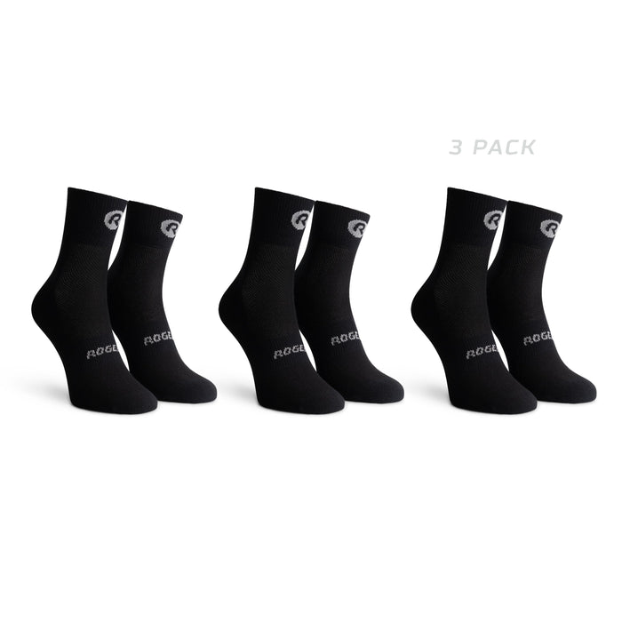 Rogelli Core 3-pack fietssokken zwart.