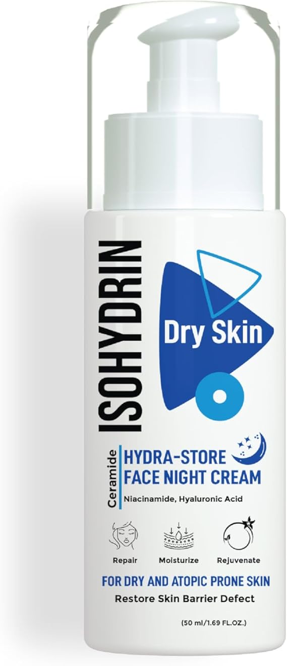 ايزو هيدرين هيدرا ستور كريم ليل للوجه 50مل - Isohydrin Hydra-STORE Face Night cream for dry skin 50 ml