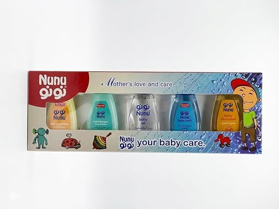 نونو مجموعة العنايه بالطفل 50مل 5قطع - Nunu Baby Care Products Set 5 Pieces 50ml