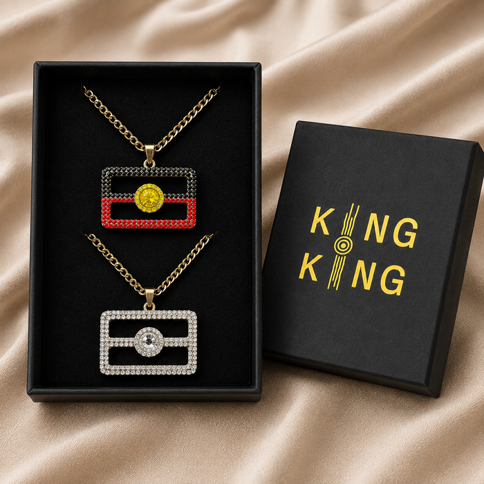 Aboriginal flag necklace