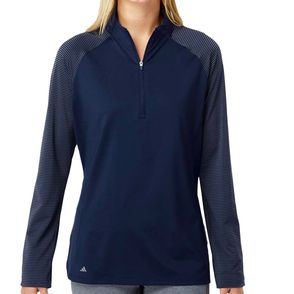 Adidas Women's Stripe Block Quarter-Zip Pullover