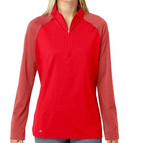 Adidas Women's Stripe Block Quarter-Zip Pullover