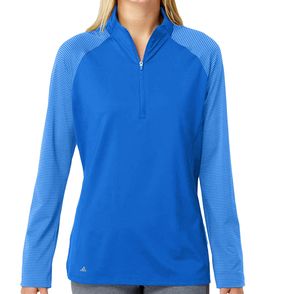 Adidas Women's Stripe Block Quarter-Zip Pullover
