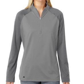 Adidas Women's Stripe Block Quarter-Zip Pullover