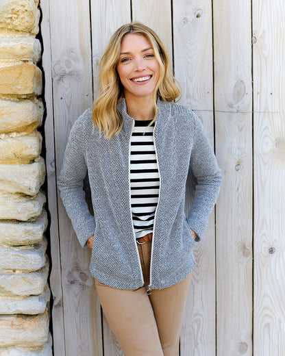Amalia Cotton Mix  Zip Through Jacket