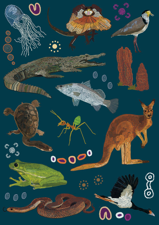 Animal Print – Aboriginal Art Print