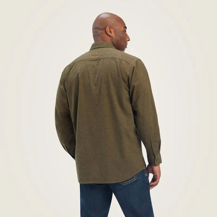 Ariat Mens Rebar Flanel Work Shirt - Hunter - XS
