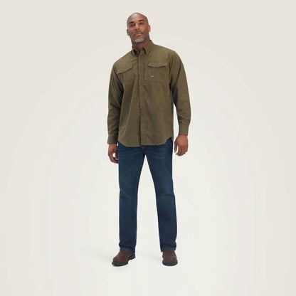 Ariat Mens Rebar Flanel Work Shirt - Hunter - XS