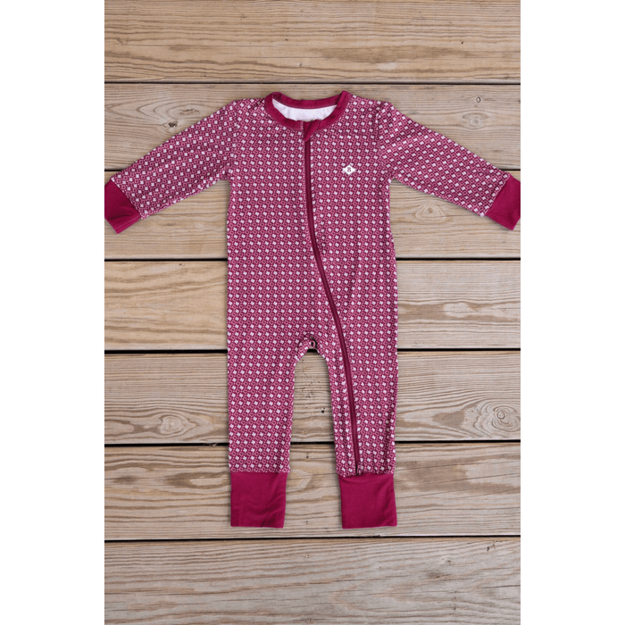 Baby Zip Up - Texas - Maroon & Grey