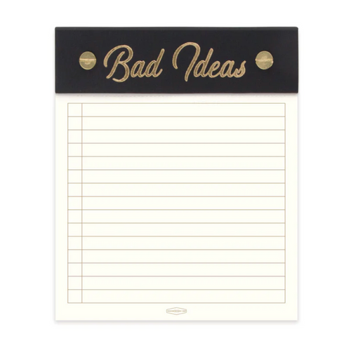 "Bad Ideas" - Bound Notepad With Cloth Header