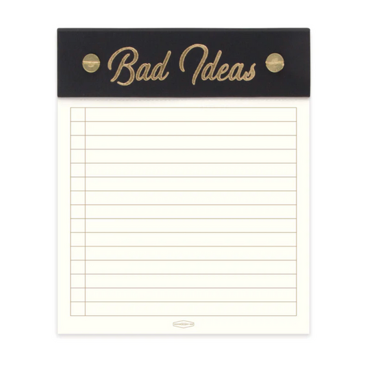 "Bad Ideas" - Bound Notepad With Cloth Header