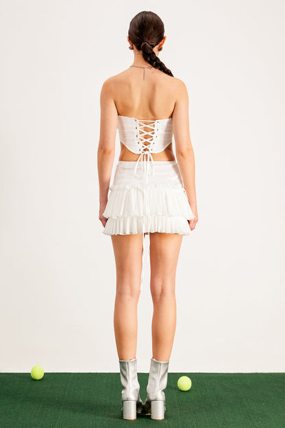 Balduino Pearl Flower Corset Skirt Set