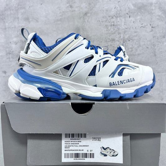 Balenciaga Track 3.0 White/Peacock Blue