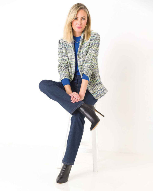 Beth Edge to Edge Tweed Effect Jacket - The Classic Boutique