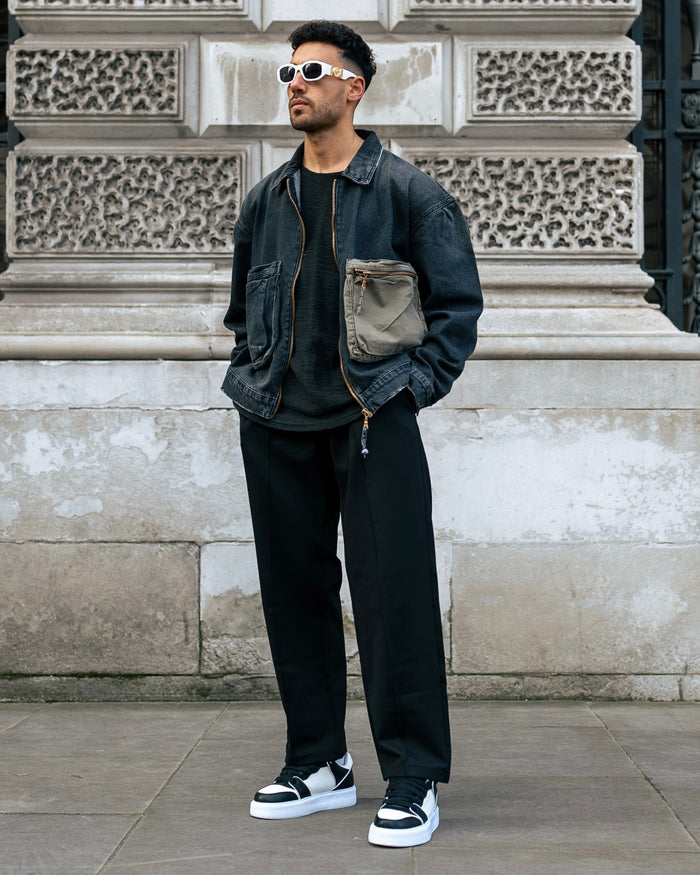 Big Pockets Zip Denim Jacket