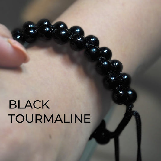 Black Tourmaline Double Dori Bracelet