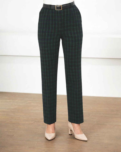 Blackwatch Double Layer Trousers - Navy/Green - Image 2 - The Classic Boutique