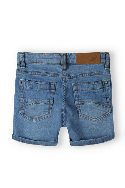 Denim Shorts, Classic Five-Pocket, Navy - 2