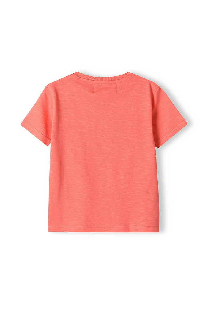 Henley T-Shirt Coral Button Neck - 3