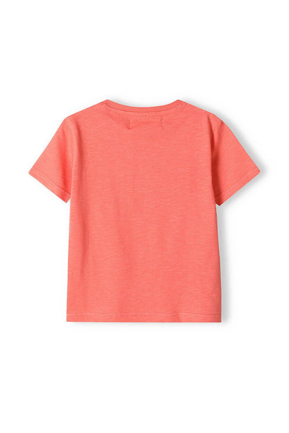 Henley T-Shirt Coral Button Neck - 3
