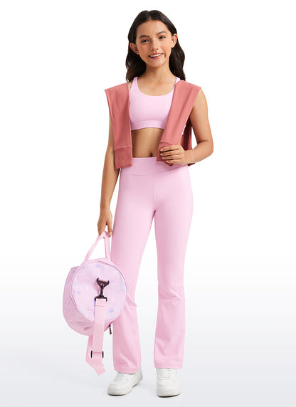 CRZ YOGA Girl's Active Sports Yoga Lounge Butterluxe Flare Leggings Pink Peony