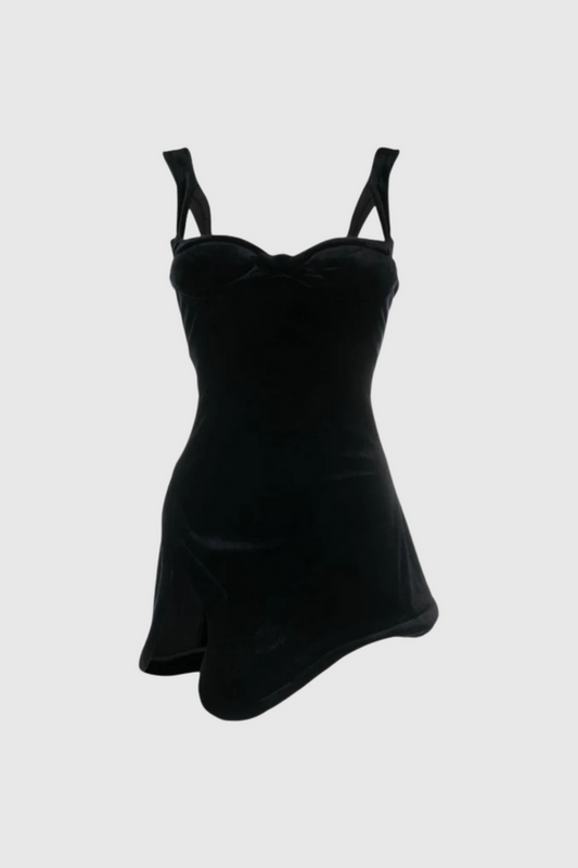 Camille Sweetheart Asymmetric Mini Dress