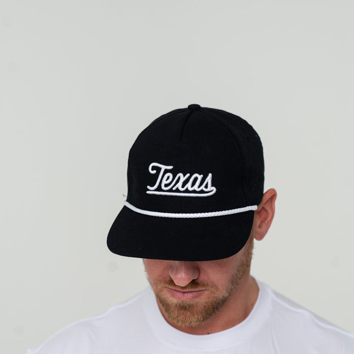 Cap - Texas Script - Black