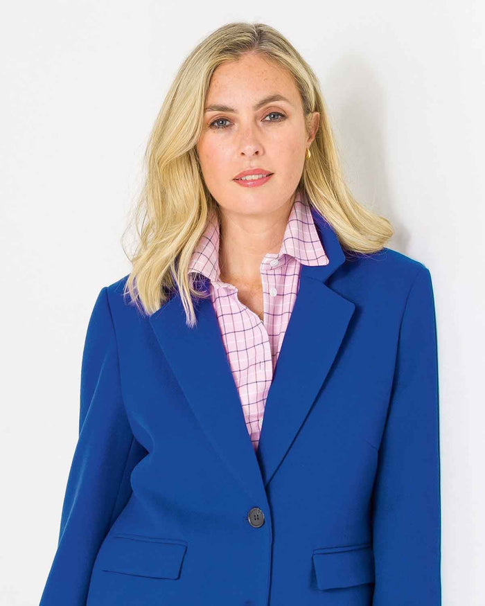 Cassandra Lined Coat - Blue - Image 3 - The Classic Boutique