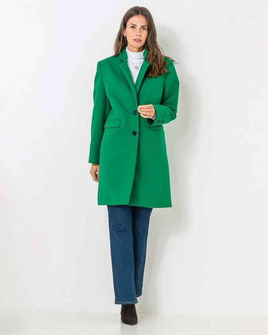 Cassandra Lined Coat - Green - Image 1 - The Classic Boutique