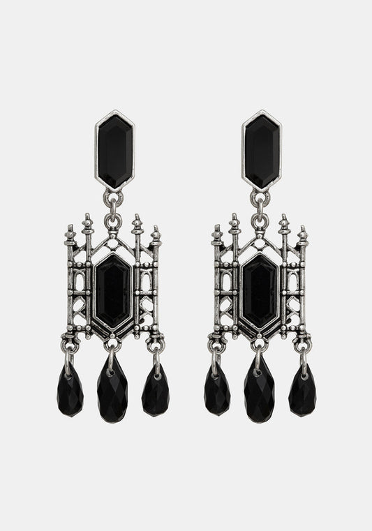 Cathedral Stone Drop Dangle Earrings