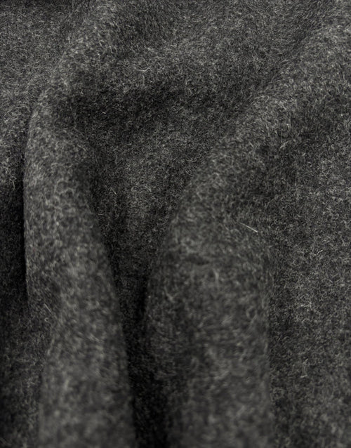 Charcoal 100% Boiled Wool Fabric