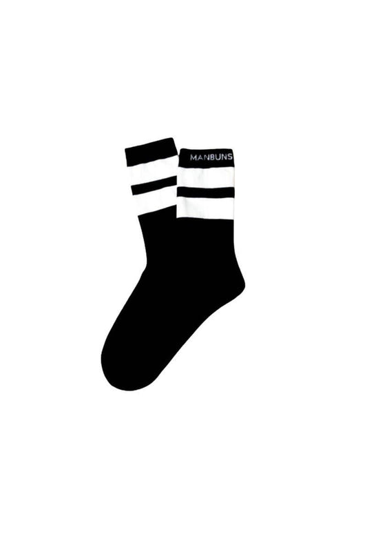 Classic Black & White Stripes Unisex Crew Socks - Intimate Whispers