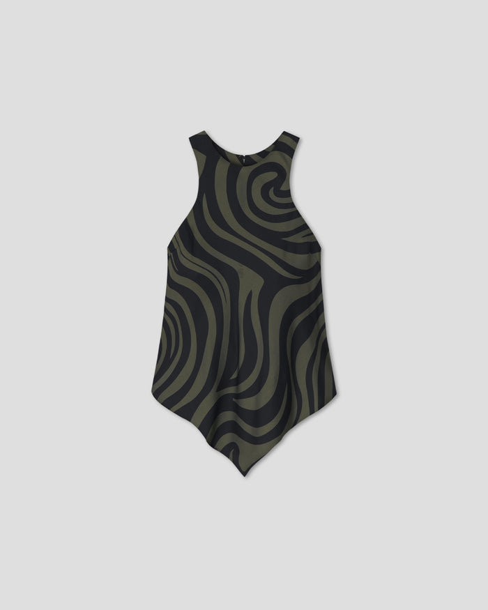 Coletta - Sleeveless top - Midnight Green Swirl