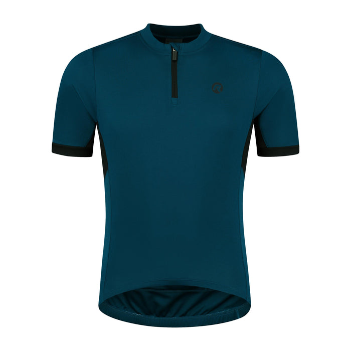 Rogelli Core fietsshirt heren blauw korte mouw voorkant.