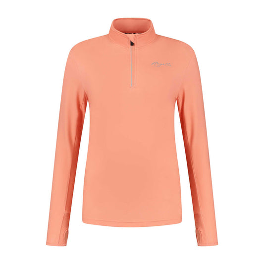 Rogelli Core hardlooptop lange mouw dames koraal voorkant.