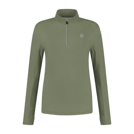 Rogelli Core hardlooptop lange mouw dames groen voorkant.
