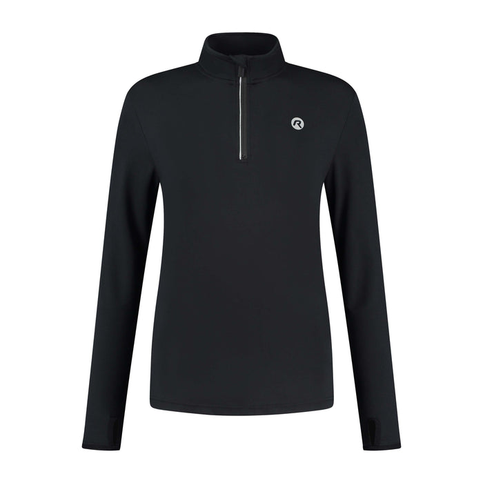 Rogelli Core hardlooptop lange mouw dames zwart voorkant.