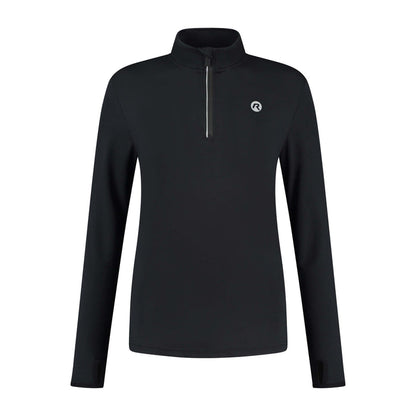 Rogelli Core hardlooptop lange mouw dames zwart voorkant.
