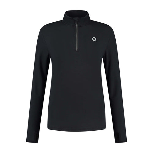 Rogelli Core hardlooptop lange mouw dames zwart voorkant.