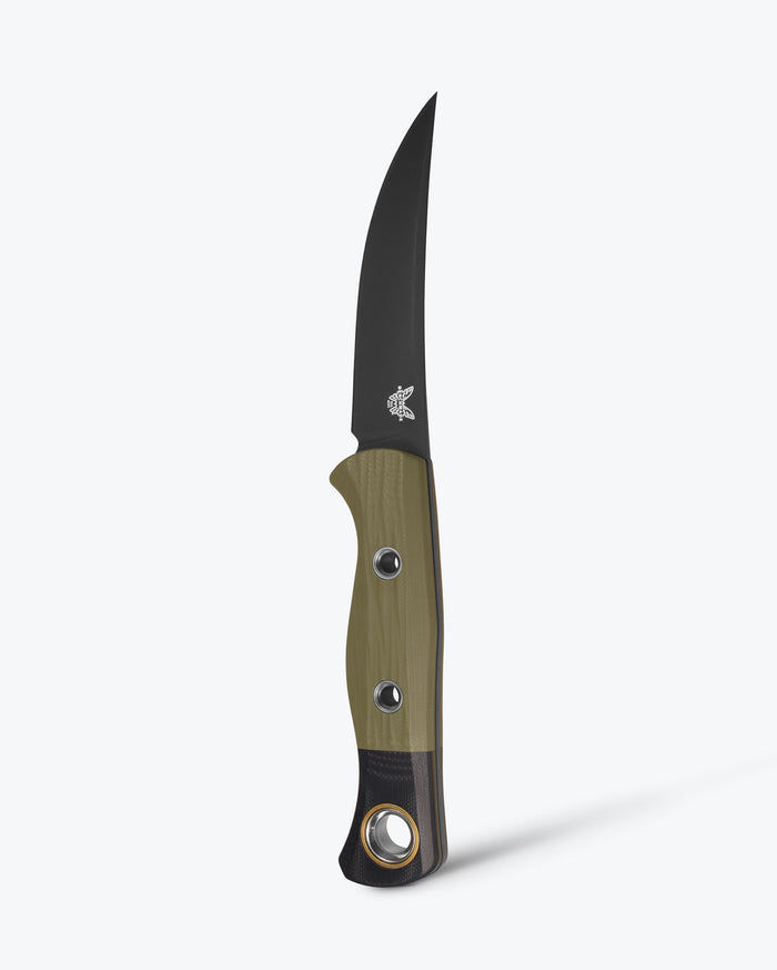 Custom Meatcrafter® 4" - Upright view showing olive green handle | Benchmade Knife Co.