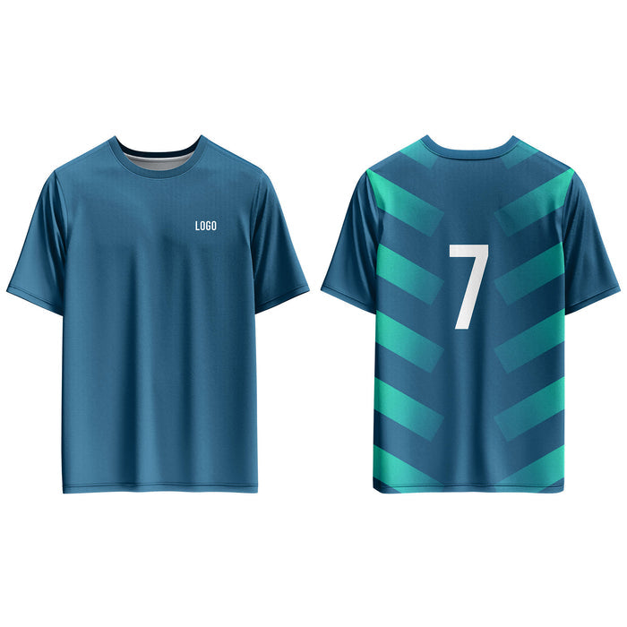 Custom Soccer T-Shirt - Patterned Back - Personalized Tee