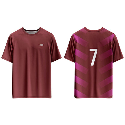 Custom Soccer T-Shirt - Patterned Back - Personalized Tee
