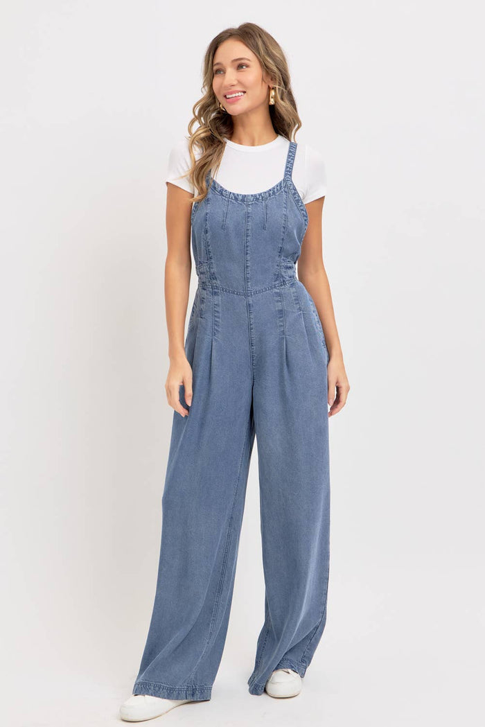 Denim Jumpsuit - Mid Wash - Intimate Whispers