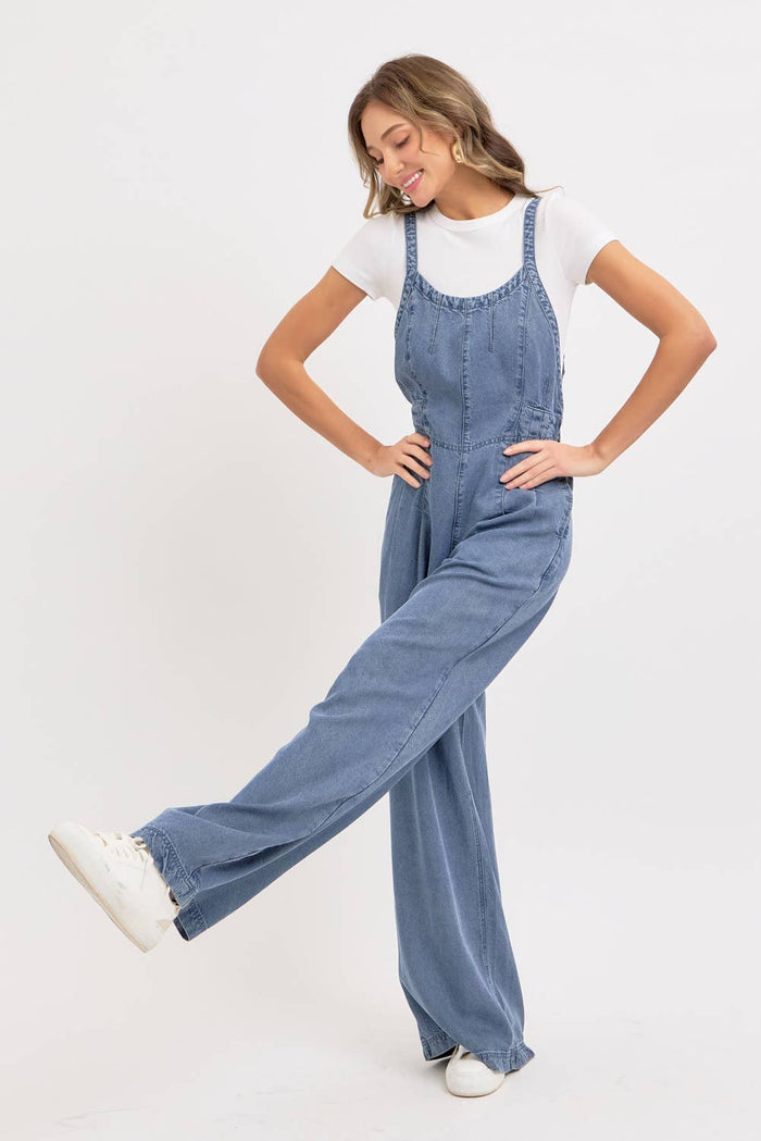 Denim Jumpsuit - Mid Wash - Intimate Whispers