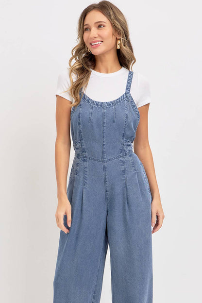 Denim Jumpsuit - Mid Wash - Intimate Whispers